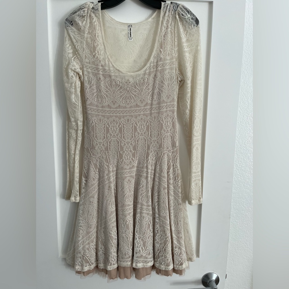 Free People lace long sleeve dress